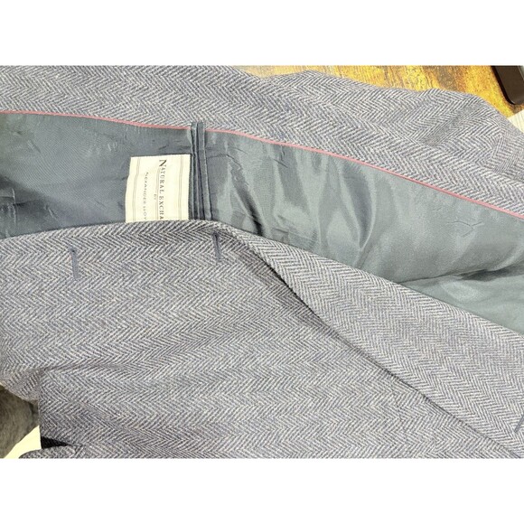 Mens Sport Suit Top  Alexander Lloyd dark gray Blazer herringbone 100% wool 52 R - Picture 5 of 7